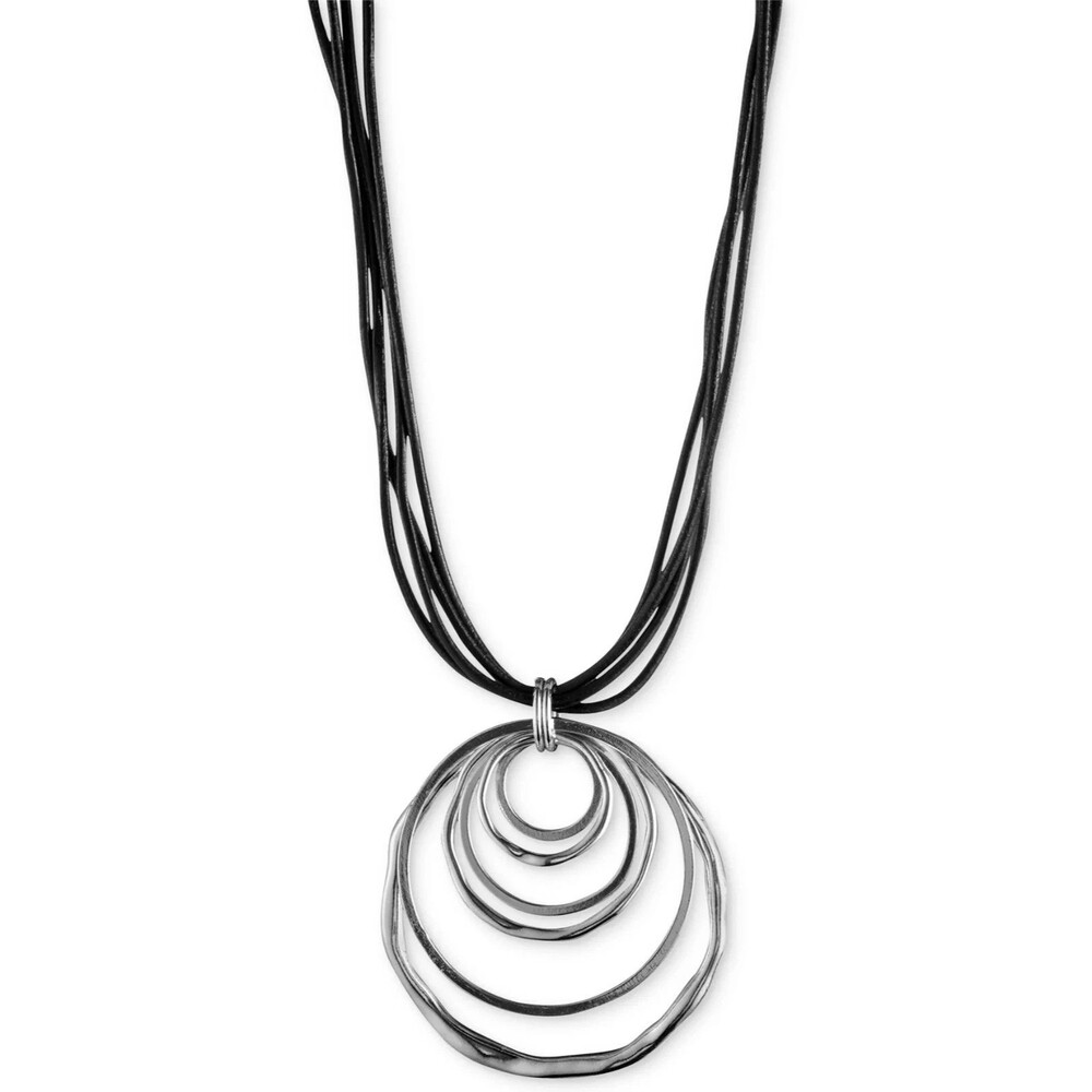 Anne Klein Silver-Tone Orbital Pendant Necklace